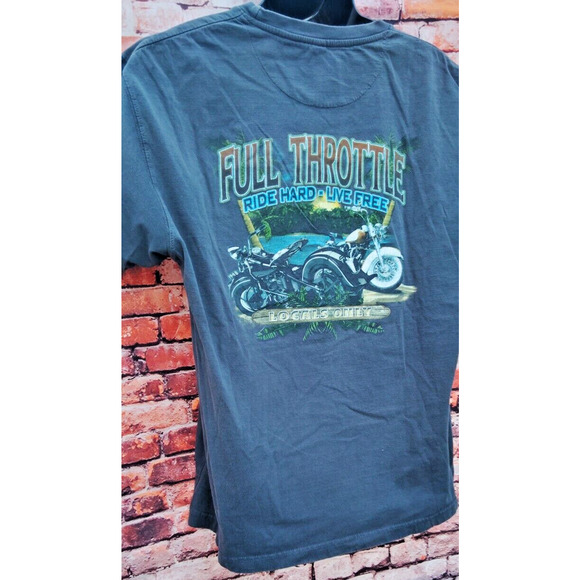 Full Throttle Ride Hard Live Free Motorcycle T-Shirt Size X-Large Covington - Picture 7 of 8